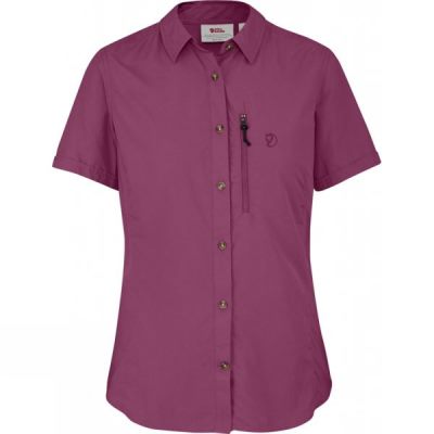 Camisa Fjallraven Abisko Hike Mujer Burdeos - Chile LDS869354